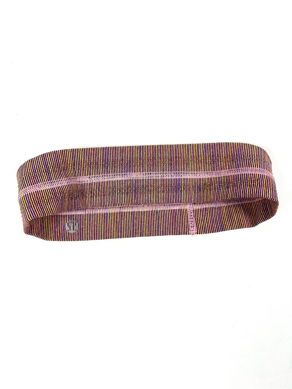 Lululemon Fly Away‎ Tamer Headband Vintage Wee Are From Space Pink Stripe Grip